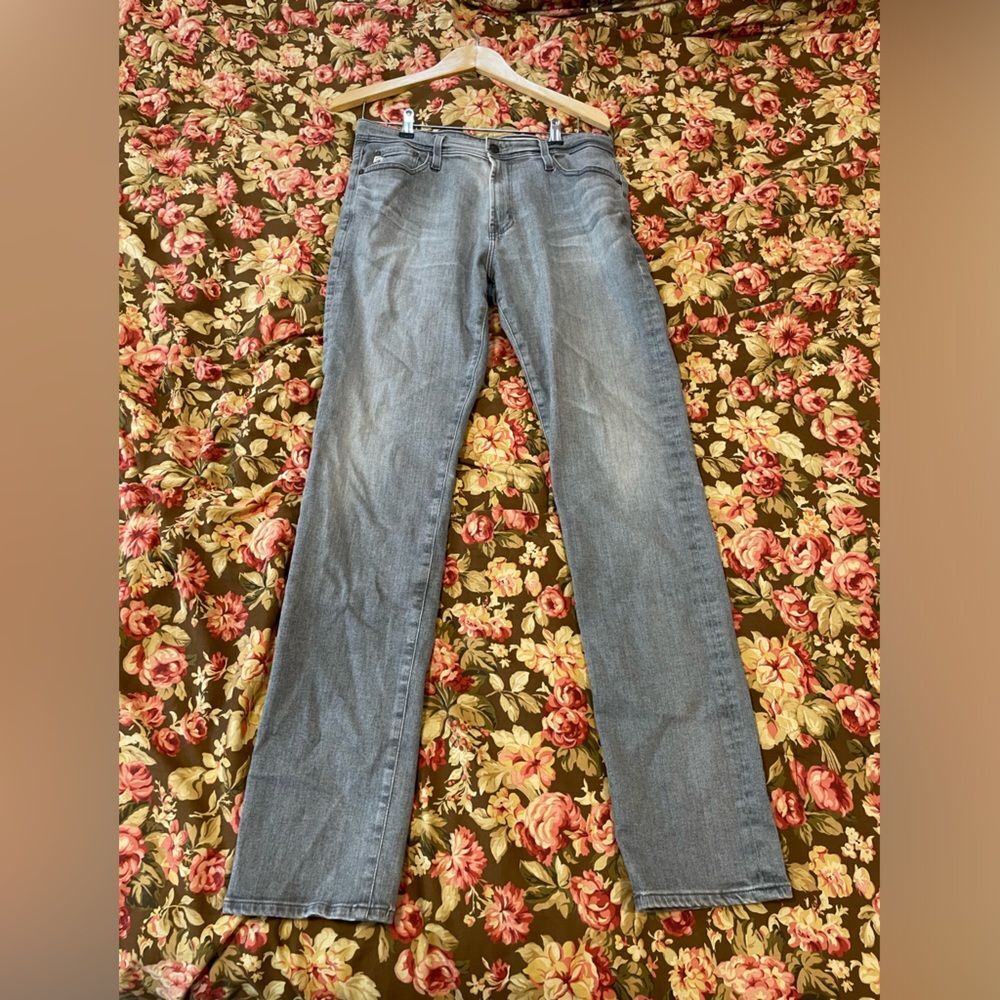 Adriano Goldschmied Everett Slim Straight Mens Gray Premium Denim Jeans 33/33‎ - Picture 4 of 10